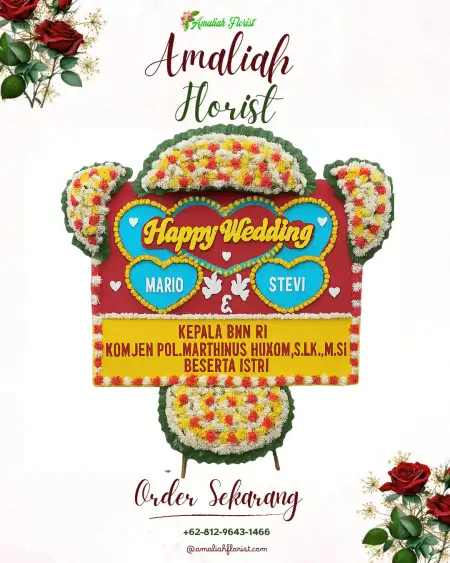 Papan Bunga Pernikahan Ngembatpadas